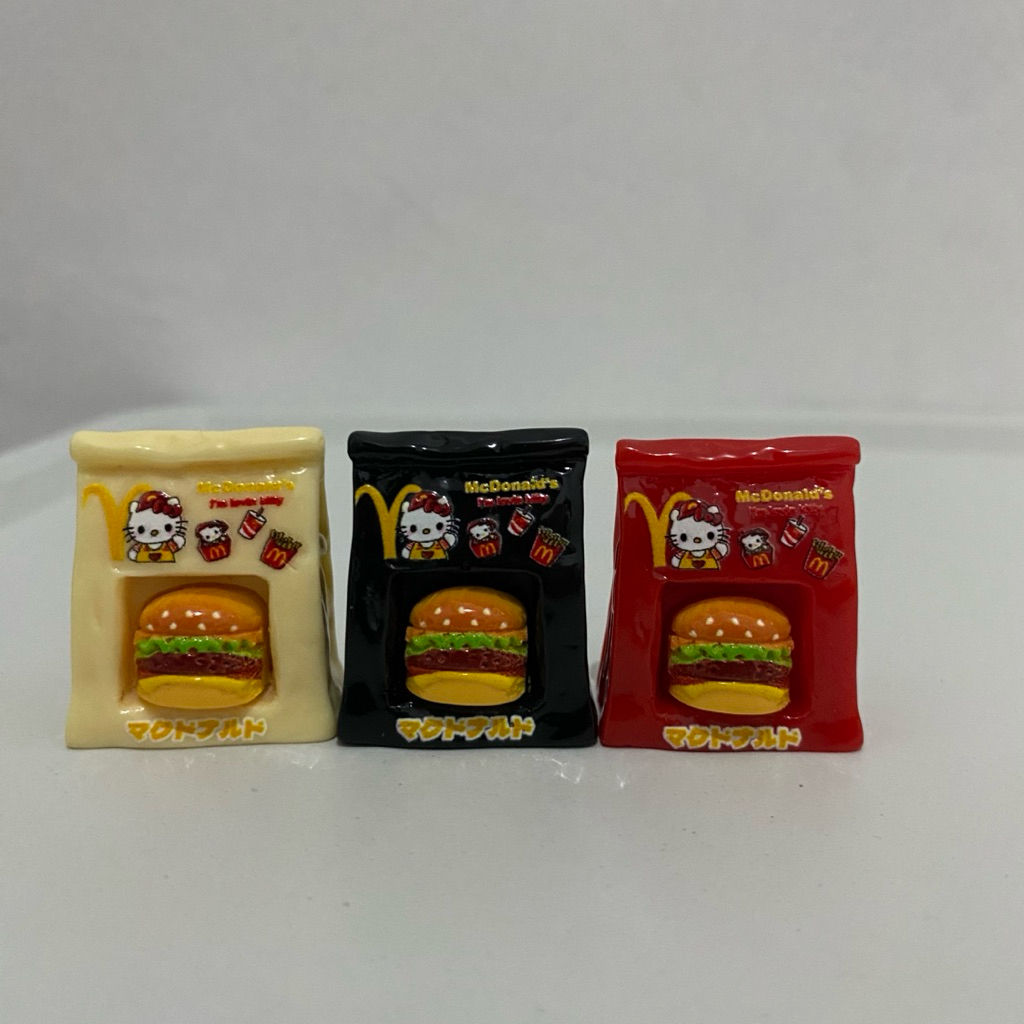 MAINAN ANAK MINIATUR KERTAS BUNGKUS BURGER MCD MINI FIGURE CLAY CUSTOM