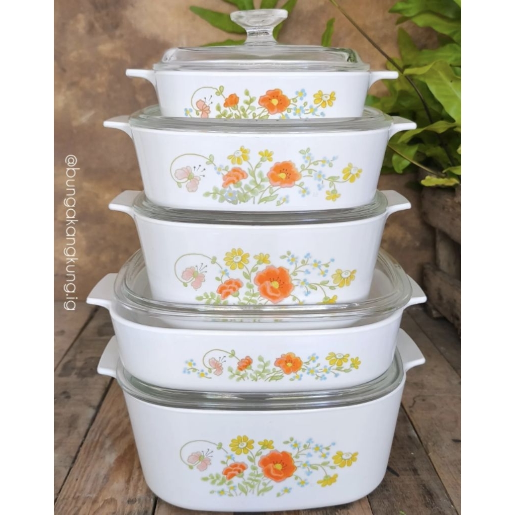Corningware USA  pyrex wildflower full set