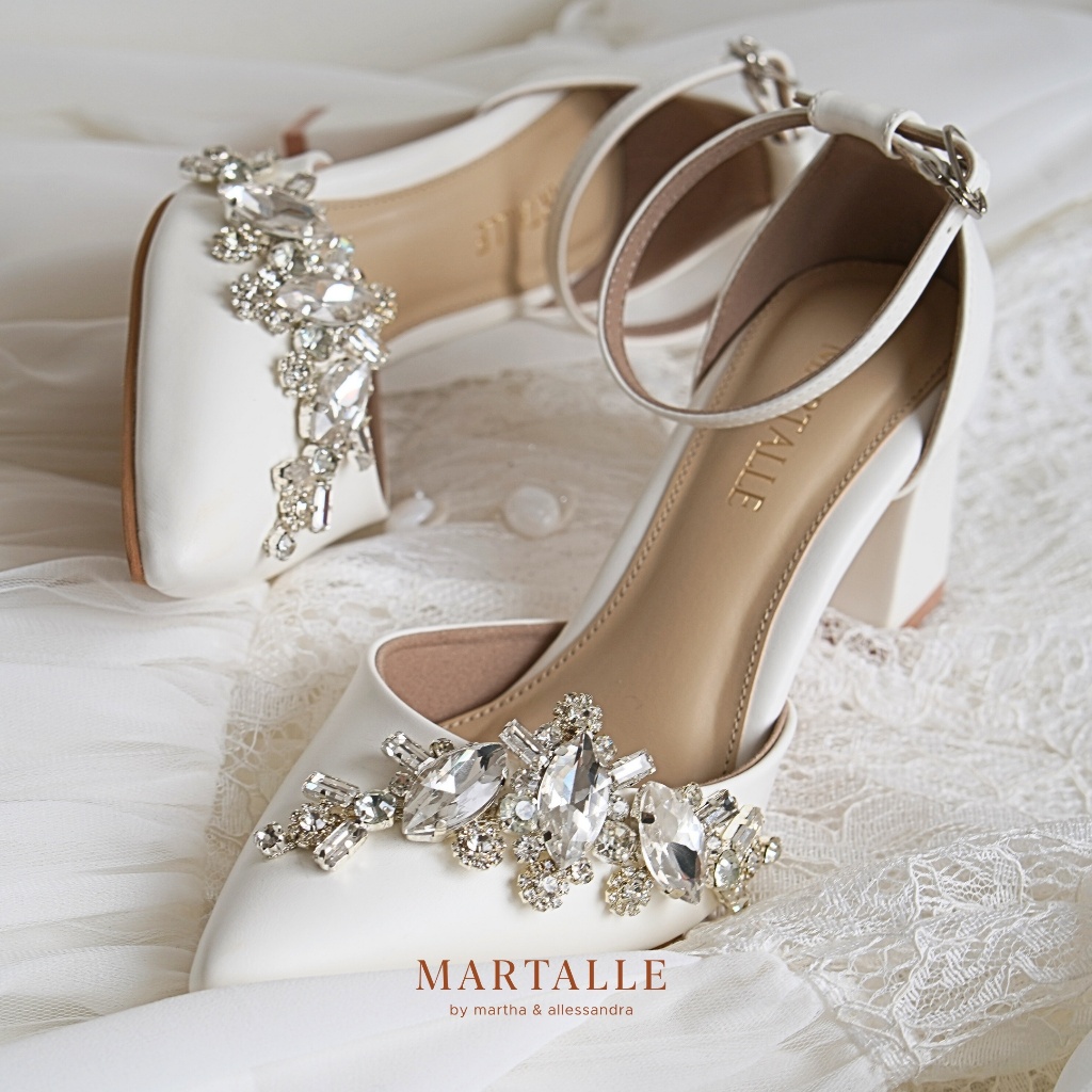 Martalle - Almas | Sepatu Heels Wanita 5 & 7 CM Stiletto Blockheels | Sepatu Pengantin | Wedding Sho