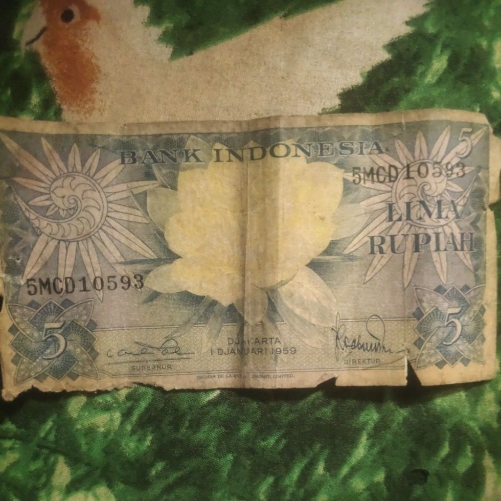 uang lima rupiah 1959