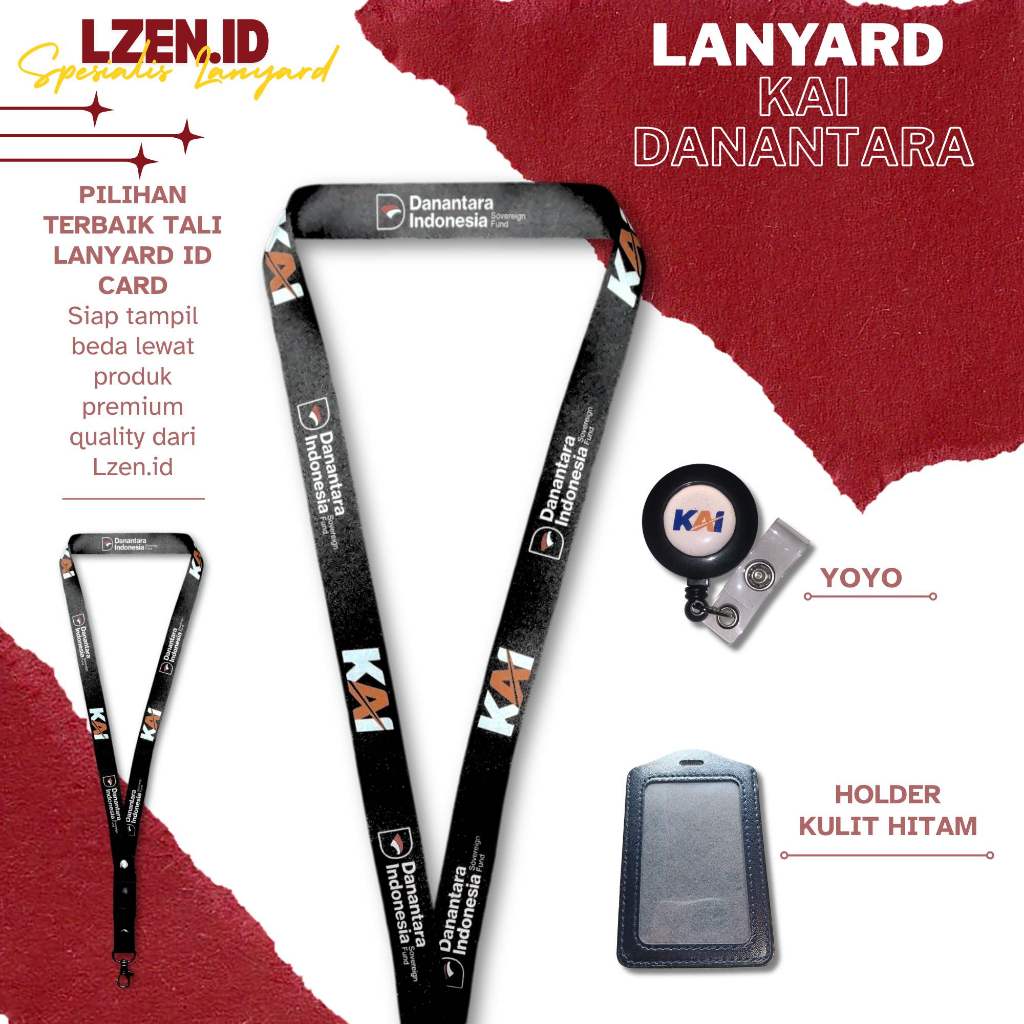READY!! LANYARD GANTUNGAN ID CARD KAI DANANTARA TERBARU | TALI GANTUNGAN ID CARD KAI DANANTARA TERBA