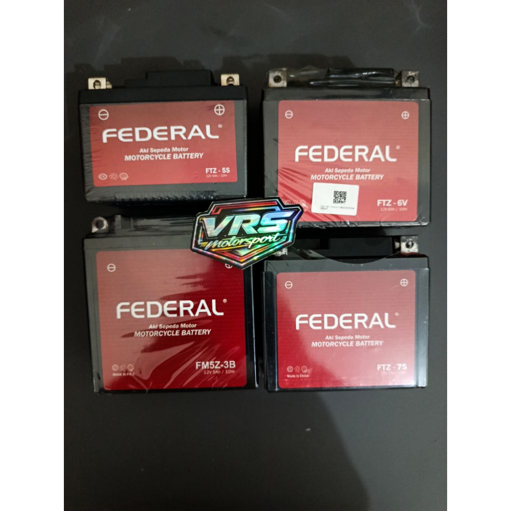 Accu Aki Motor Kering FEDERAL 12V Universal