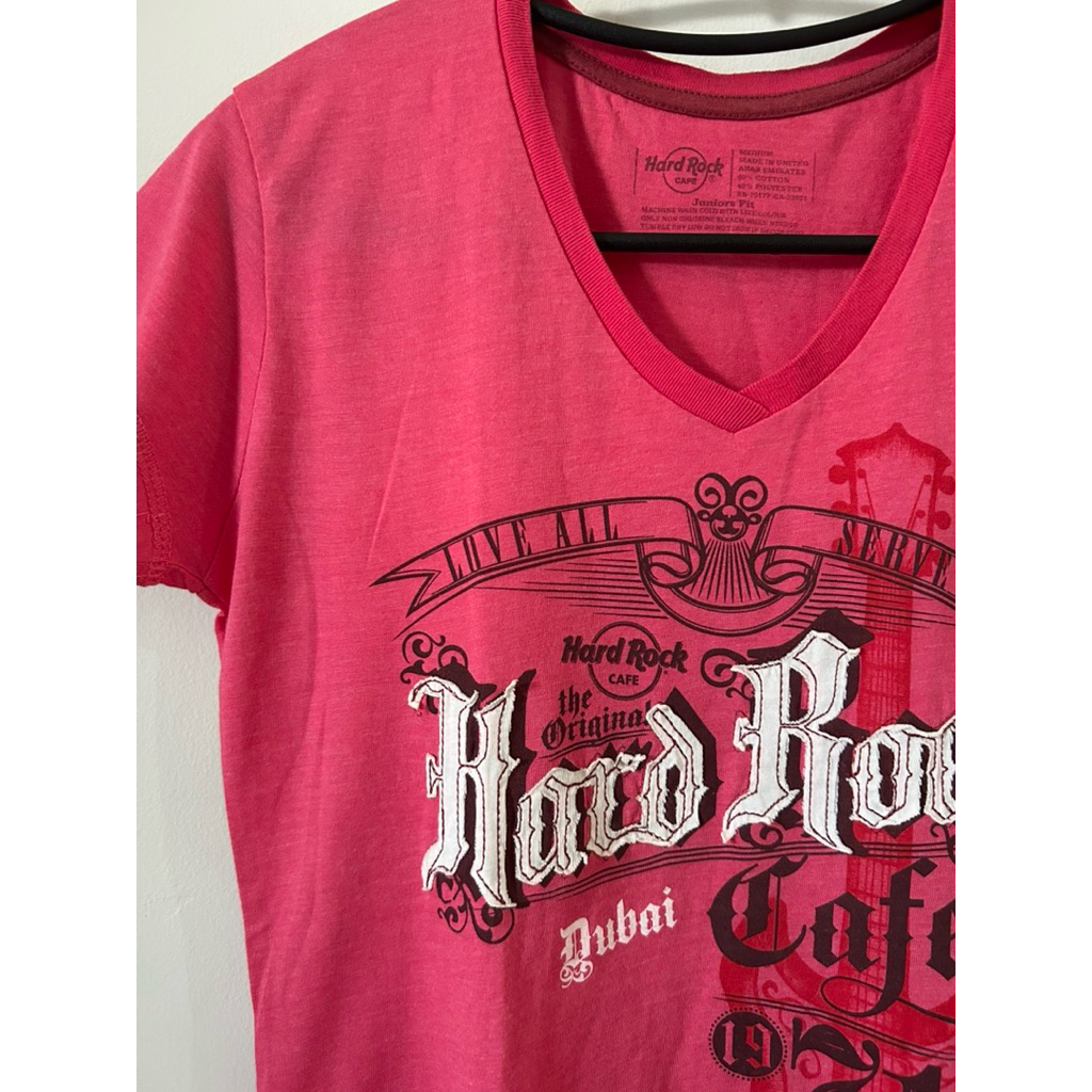 [Preloved] LD 90cm HARD ROCK Cafe Baju Kaos Atasan Wanita atau Remaja Putri