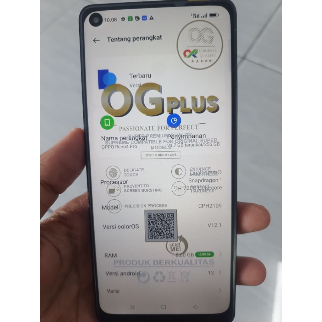 mesin oppo reno 4 pro 8/256 normal
