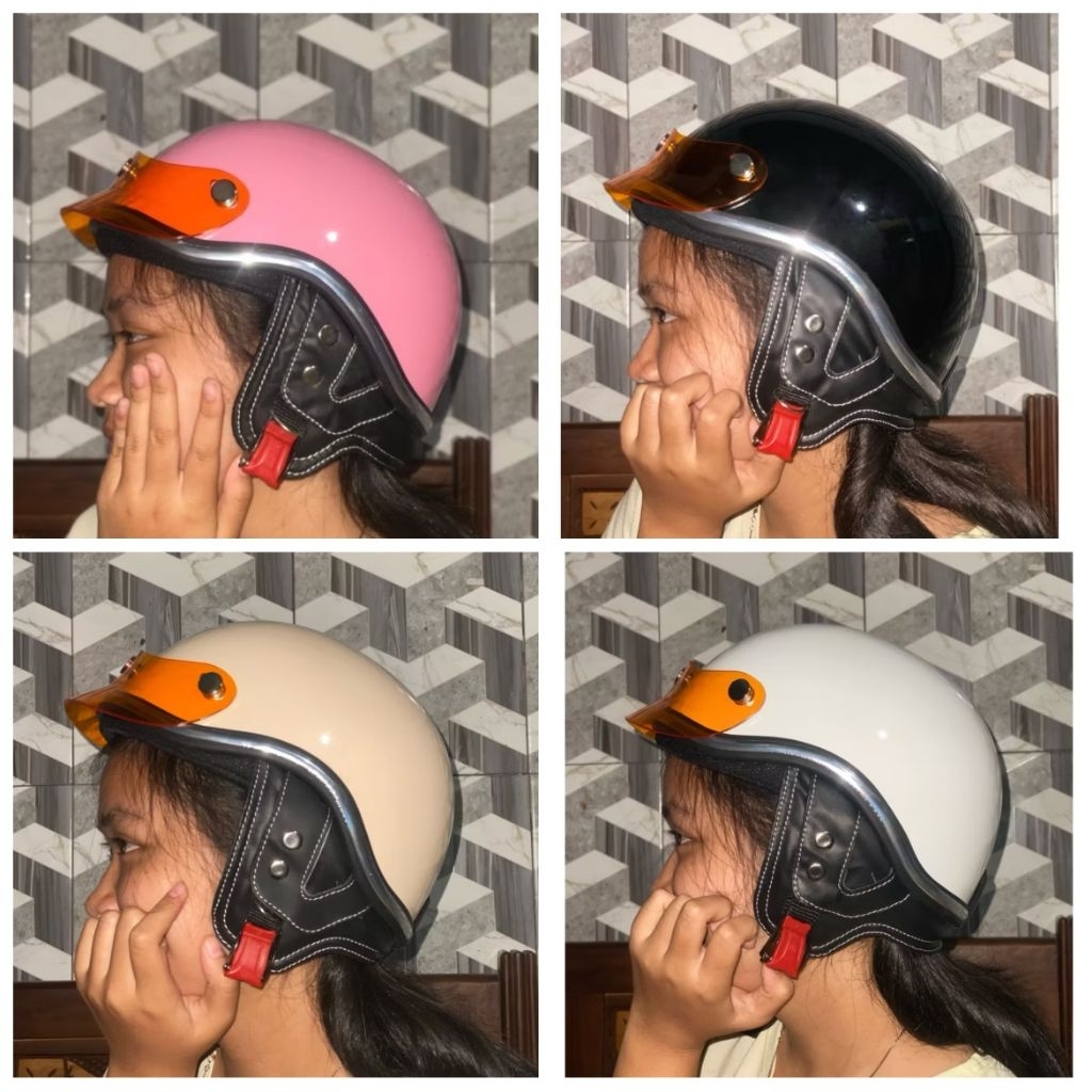 Helm cooper ventage motor dan sepedah listrik gaya retro untuk  anak dan dewasa remaja cewek cowok  