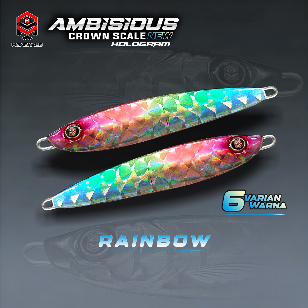 Mongkalo Ambisious Kipas noGID noMotif Fluorescent 40 Rainbow