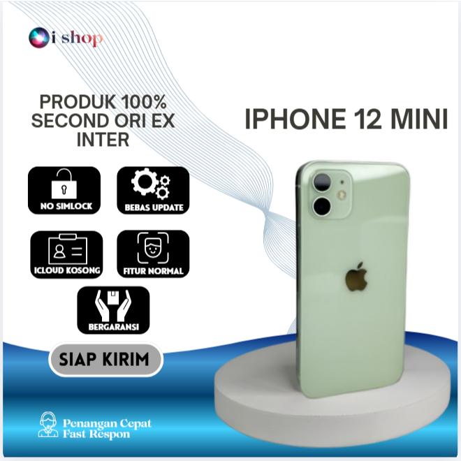 iPhone 12 Mini 64GB,128GB,256GB Second Ori Apple Kondisi Mulus & Normal, ALL SIM , KUALITAS TERJAMIN