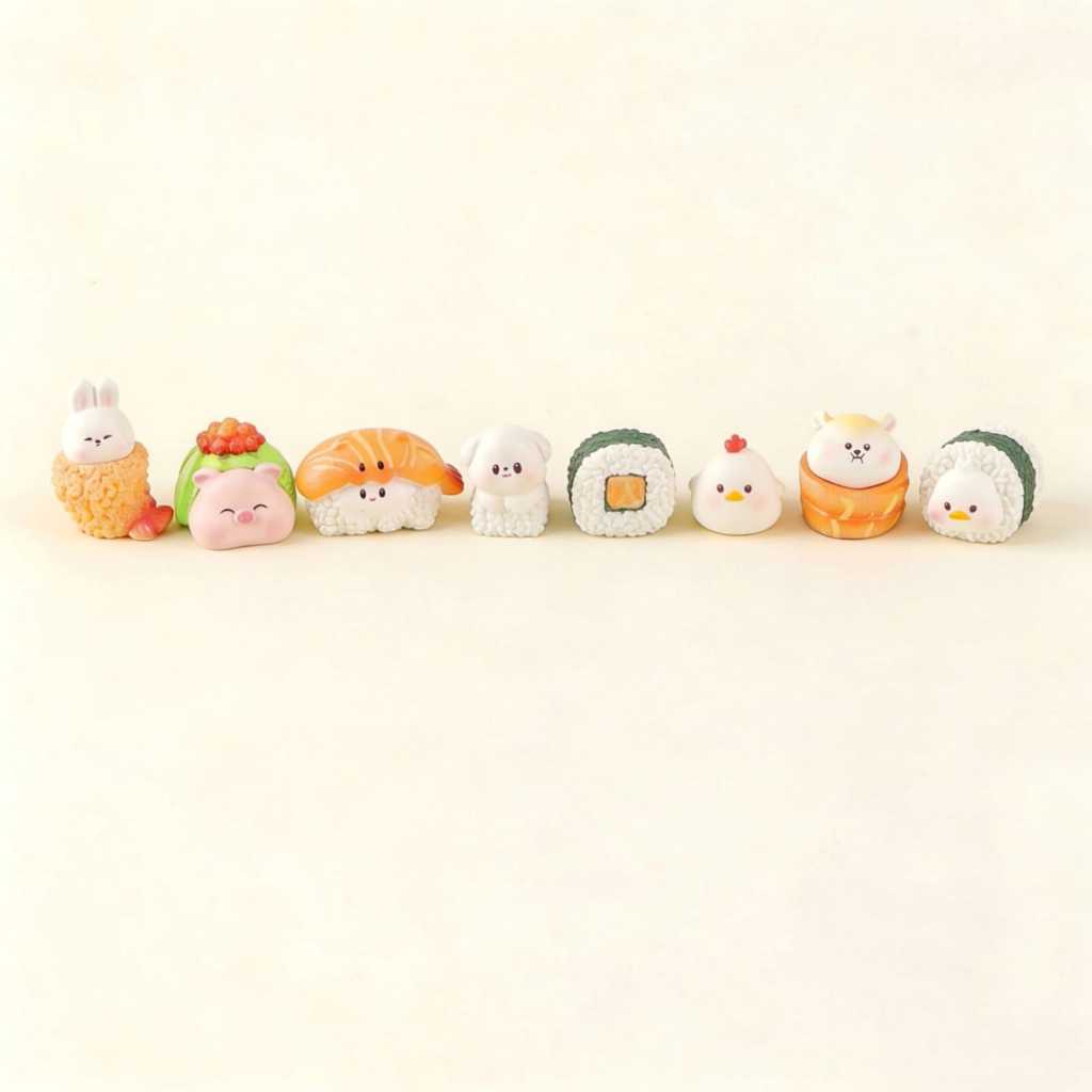 Miniatur Micro Landscape Cute Sushi Animals