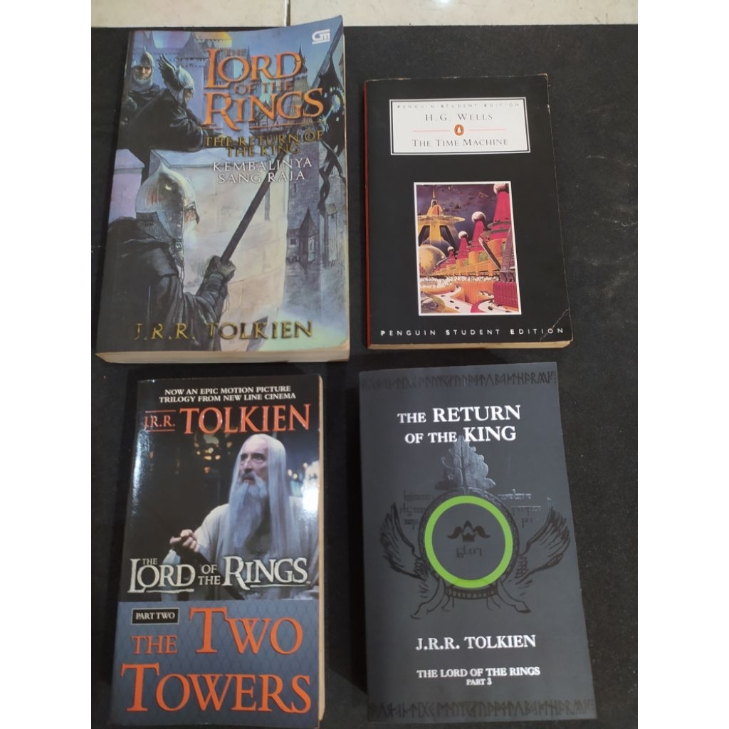 Buku Lord of The Ring Hobbit JRR Tolkien HG Wells Time Machine bkn Harry Potter JK Rowling Fantasi