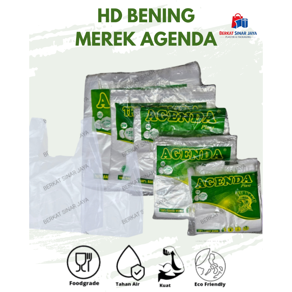 PLASTIK HD KRESEK BENING AGENDA | KANTONG PLASTIK PUTIH BENING | KANTONG KRESEK MURAH | PLASTIK PUTI