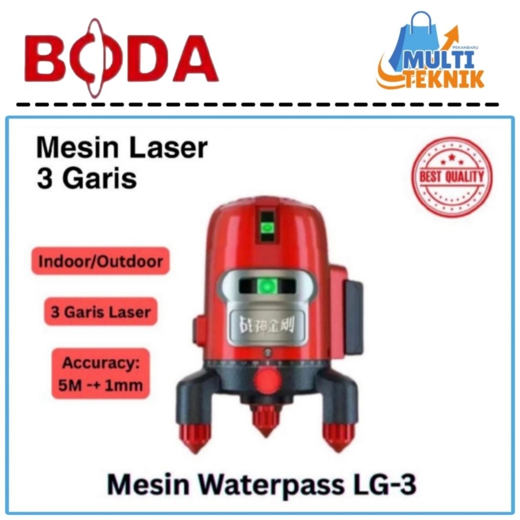 Meteran Laser 3 Garis Waterpass Magnet Laser Level Levelling 3 Line Bangunan Laser Keramik Waterpas 