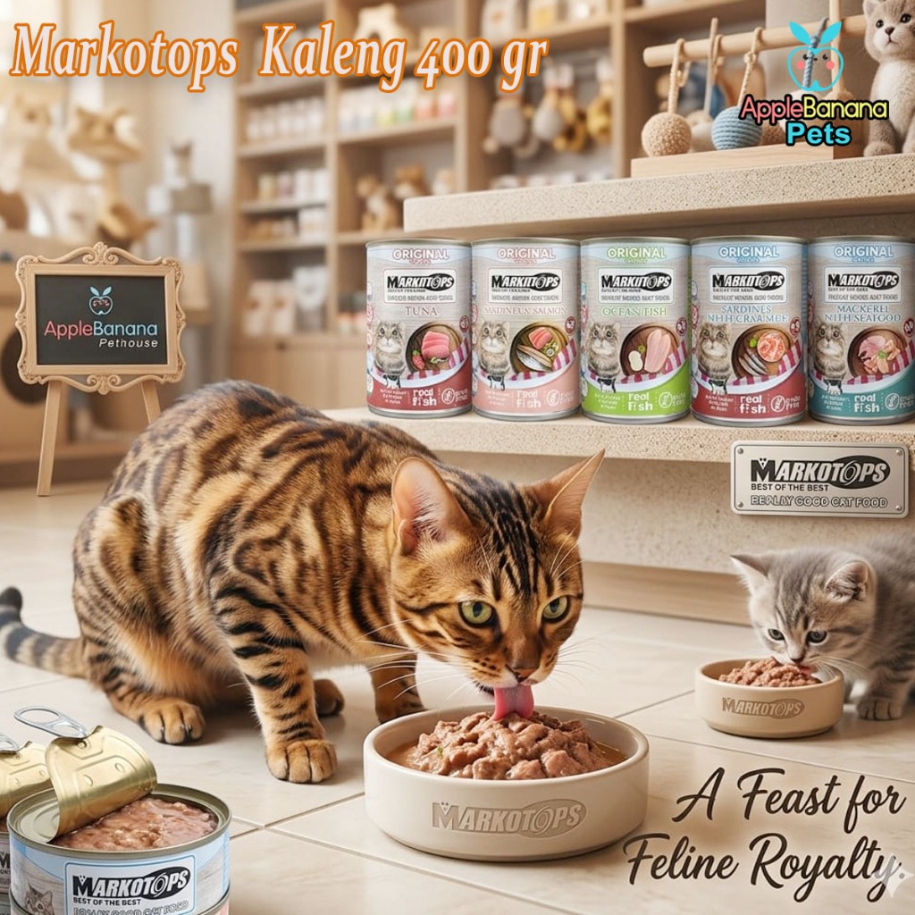 Markotops Kaleng 400 gr -Makanan Kucing Basah Kalengan Markotops