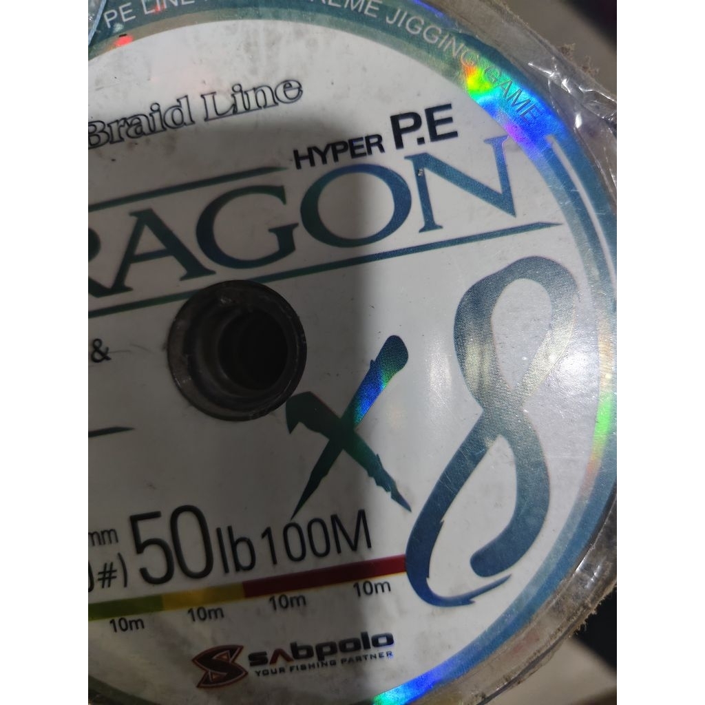 senar pe pancing sabpolo dragon x 8 pe pancing braid