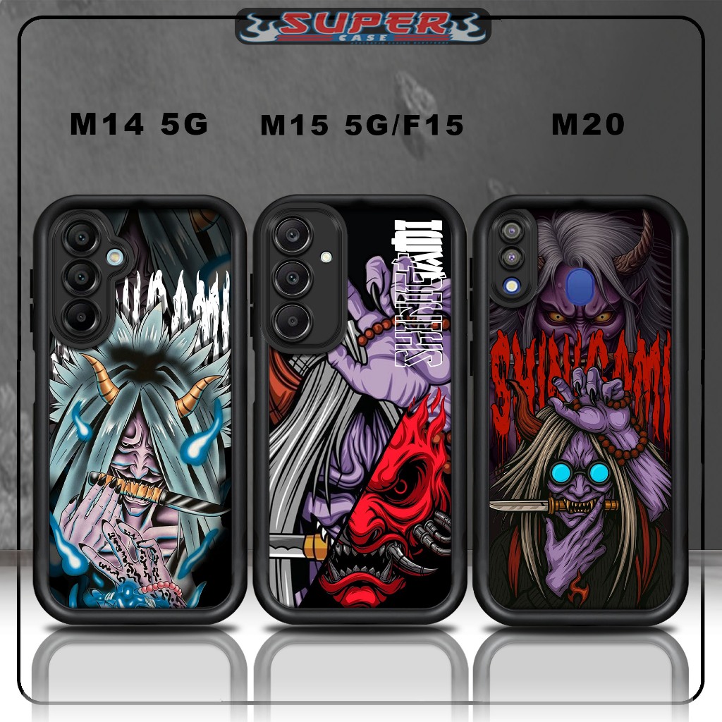 Case Hp SoftCase Hp For Black Glass Premium SAMSUNG M14 5G M15 5G F15 M20 Design SHINIGAMI