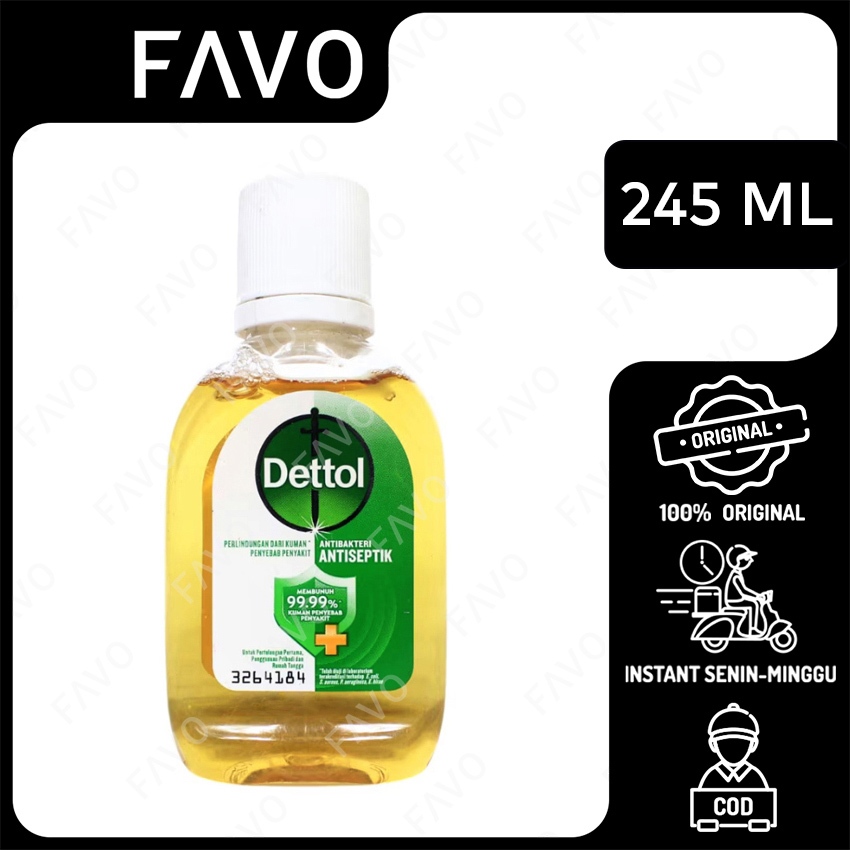 Antiseptik Dettol Cair - 245 mL - Membunuh Virus dan Kuman