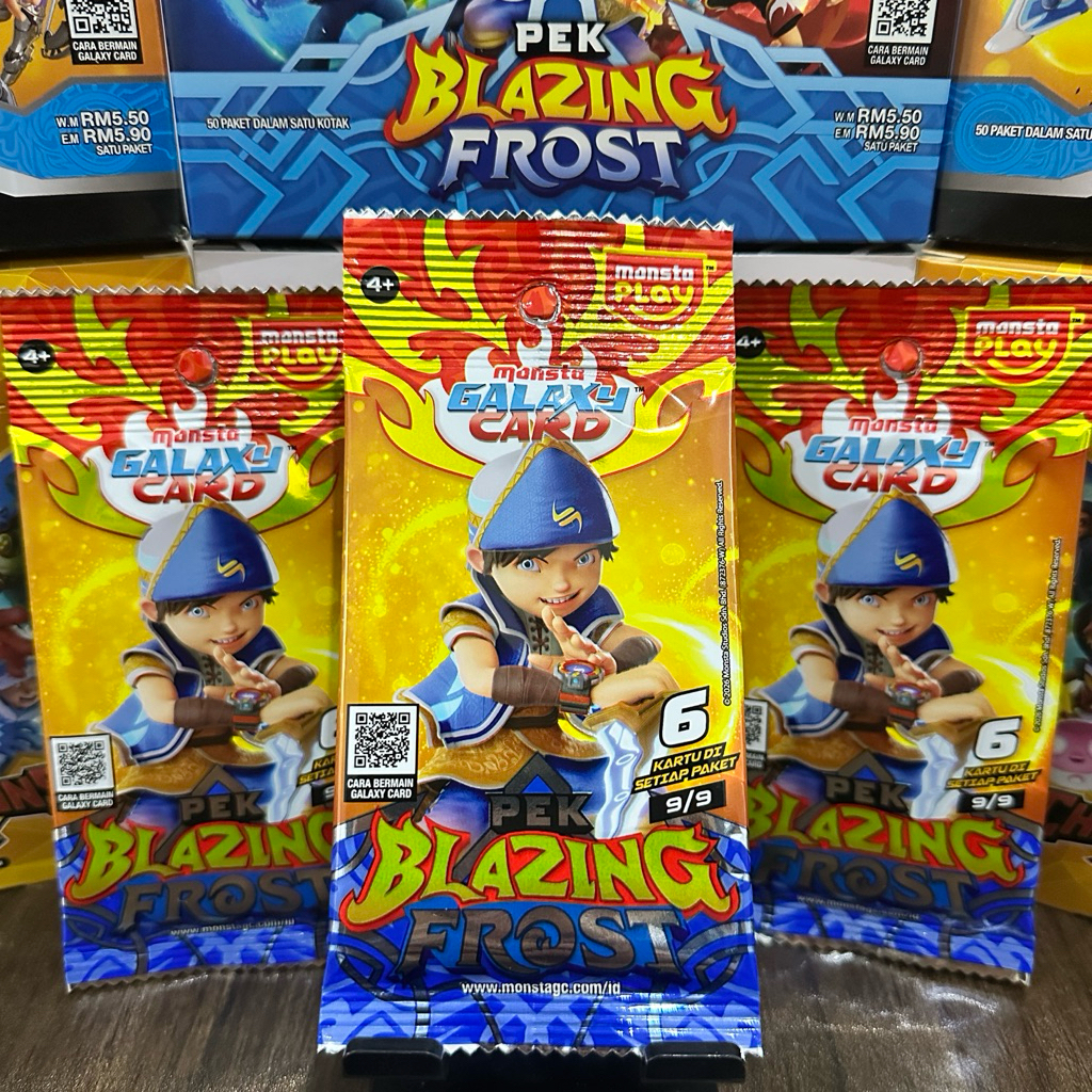 Monsta Galaxy Card SR Boboiboy Sopan pek Blazing Frost ID