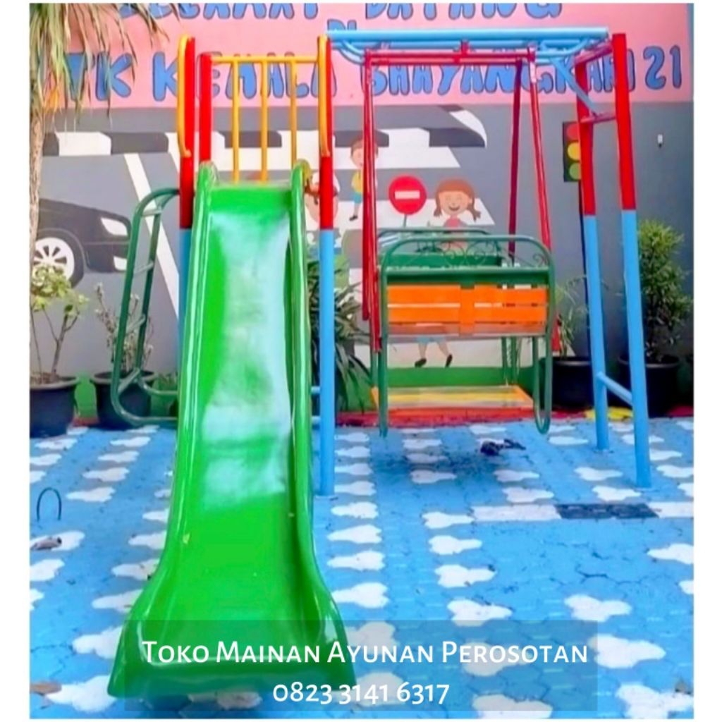 Mainan Ayunan Set Perosotan - Mainan Ayunan Set Prosotan - Playground Ayunan - Mainan Anak Tk Paud -
