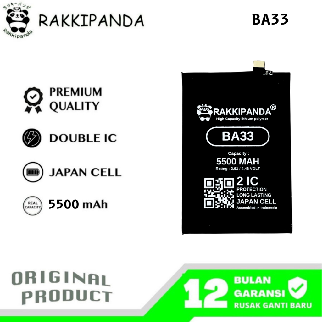 RakkiPanda - BA33 Vivo Y03 / Y03T / Y18 Batre Batrai Baterai