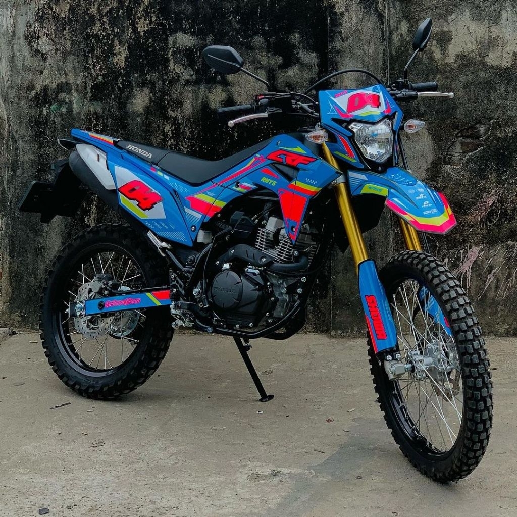 0444 decals stiker motor crf tampilan keren bebas costum nama dan nomor