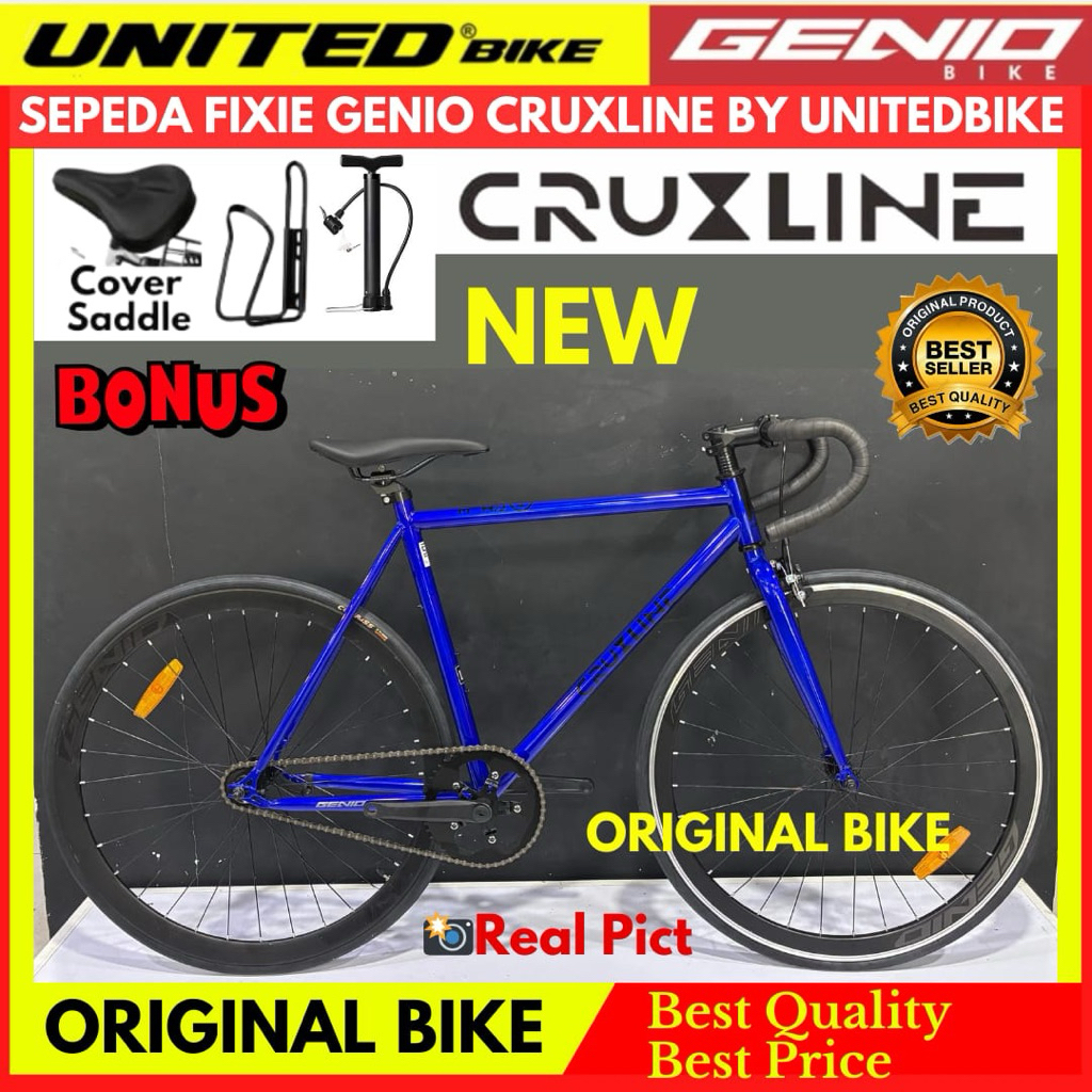 Sepeda Fixie Genio Cruxline Rem Torpedo Stang Balap 700c