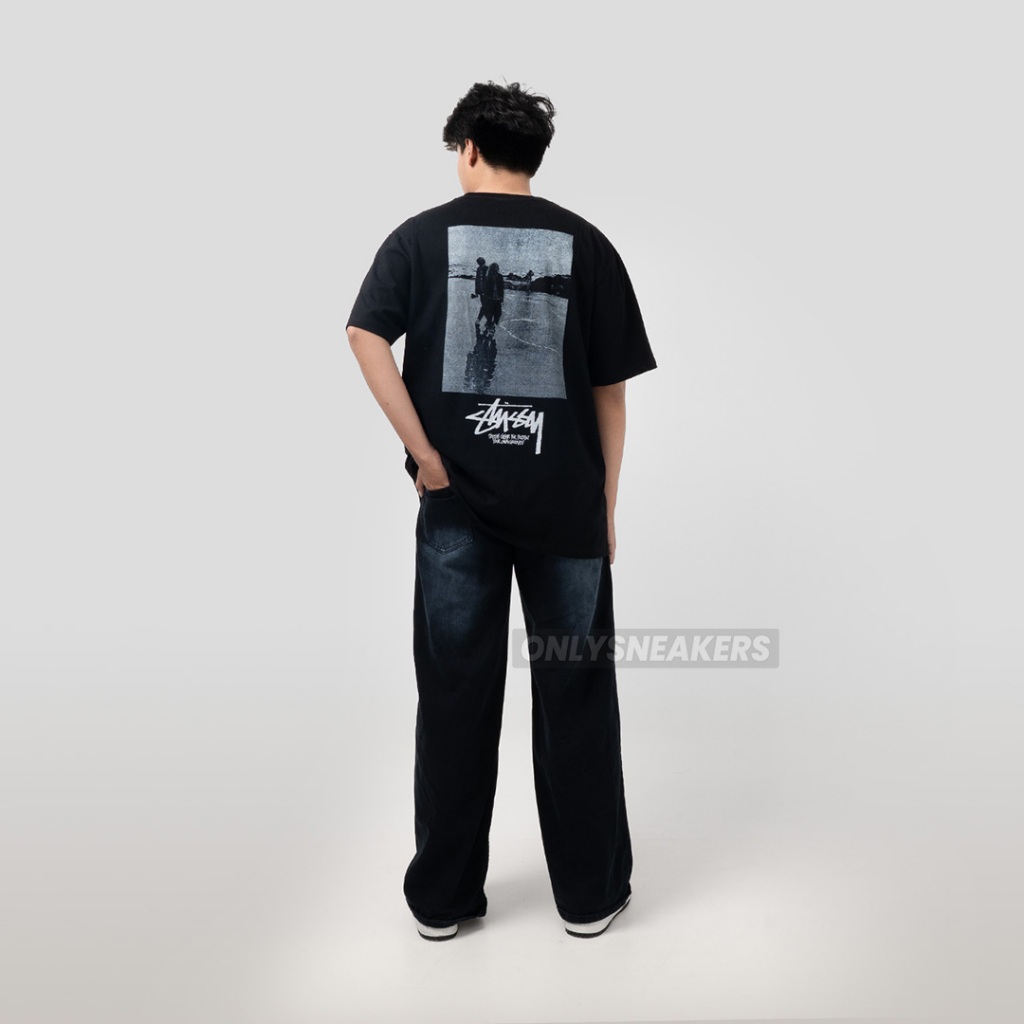 STUSSY LOW TIDE BLACK TEE