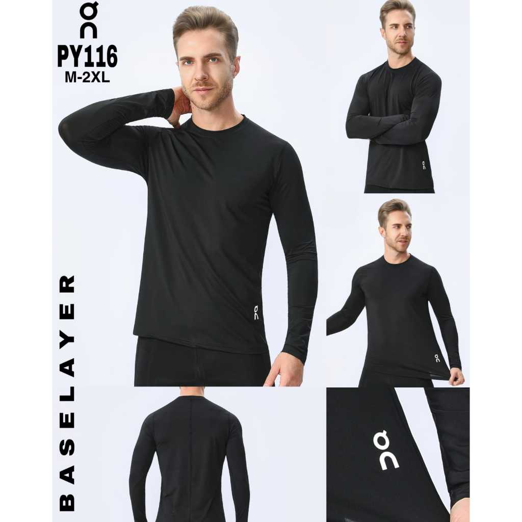 BASELAYER MAJU KEANSET BAJU OLAHRAGA PRIA KETAT LENGAN PANJANG BAJU RENANG GYM SEPEDA LARI FITNES PR