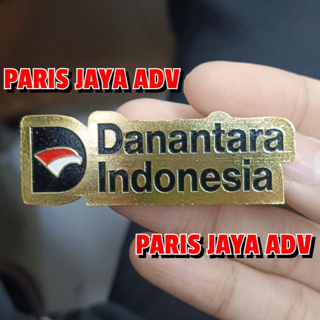 pin Danantara Indonesia kuningan eching disepuh emas magnet