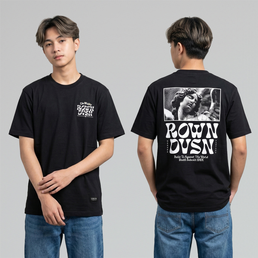 Rown Division Kaos Pendek || Gardian Hitam T-Shirt