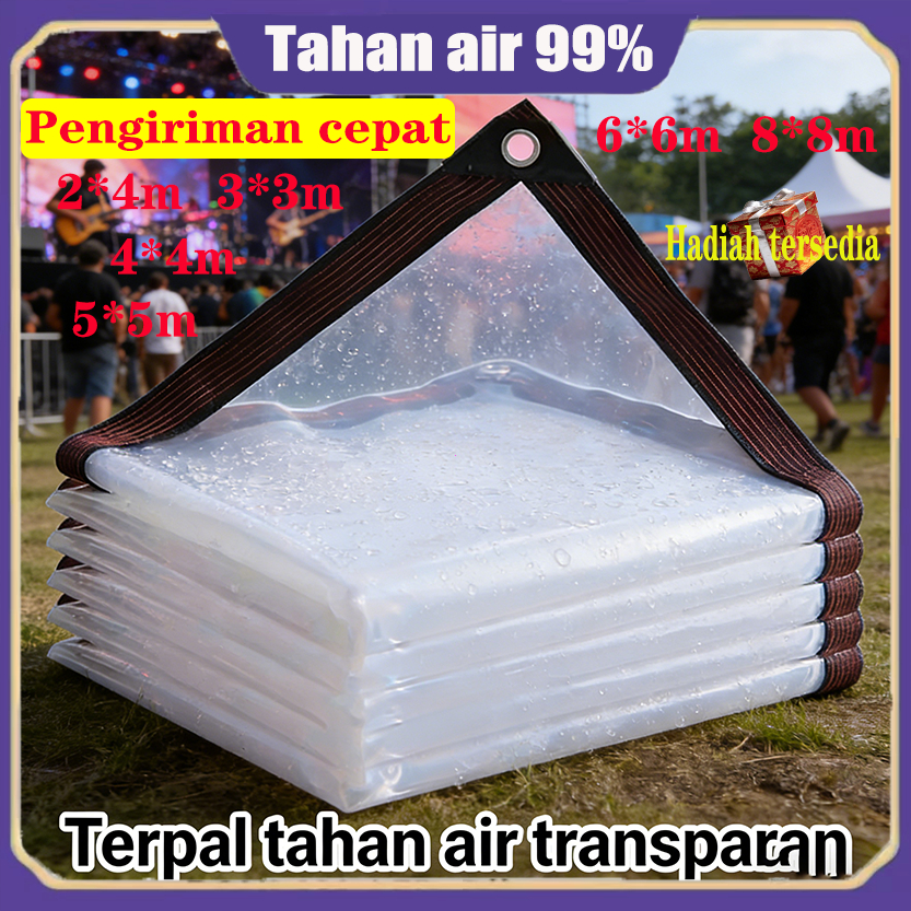 Terpal tahan hujan transparan, kain tahan air, terpal, penutup hujan, lembaran plastik tahan angin l