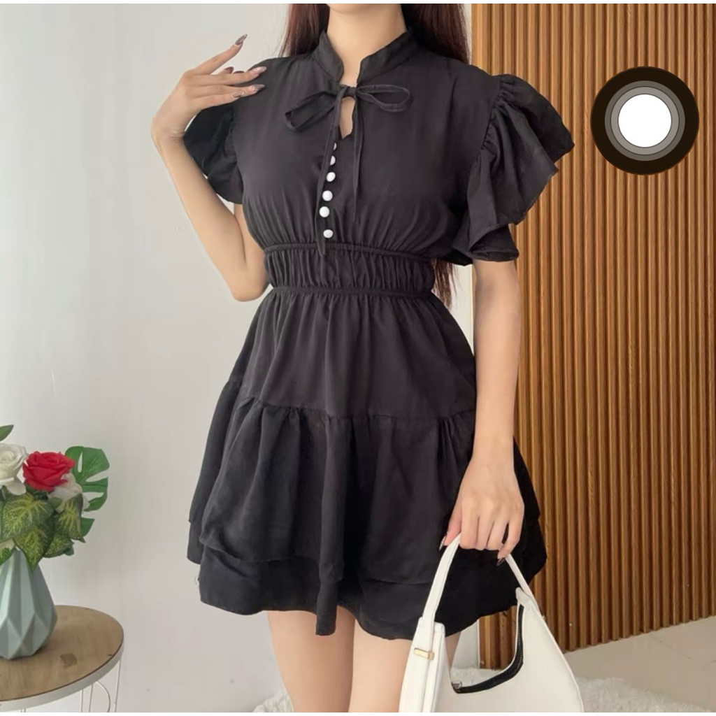 PRELOVED DRESS HITAM POLOS PENDEK | DRESS WANITA KEKINIAN