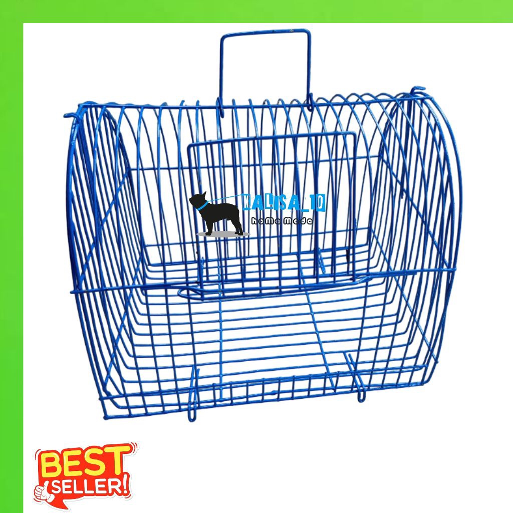 kandang untulan burung warna BIRU, sangkar jemur burung kecil