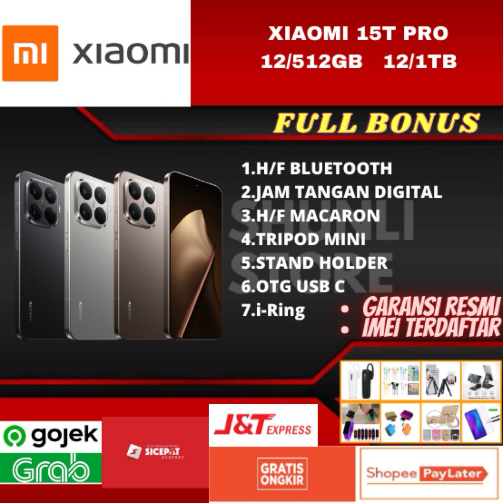XIAOMI 15T PRO 12/512GB 12/1TB GARANSI RESMI