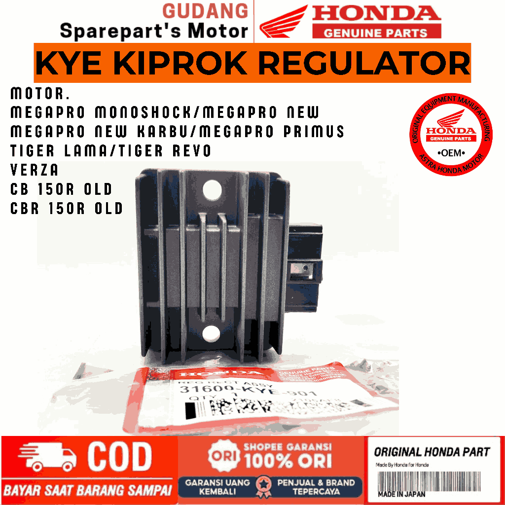 KYE ORIGINAL KIPROK HONDA MEGAPRO NEW MONOSHOCK, KIPROK HONDA MEGAPRO PRIMUS,, KIPROK HONDA TIGER NE