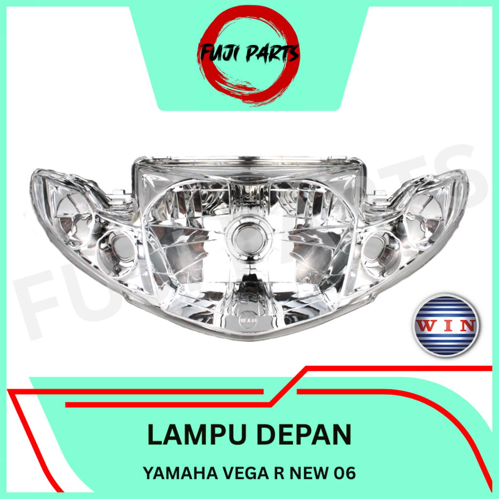 FUJI-PARTS/WIN-LAMPU-DEPAN/REFLEKTOR/HEADLAMP/HEADLIGHT/MOTOR/YAMAHA/VEGA-R-06/NEW/2006-2008/GRADE-O