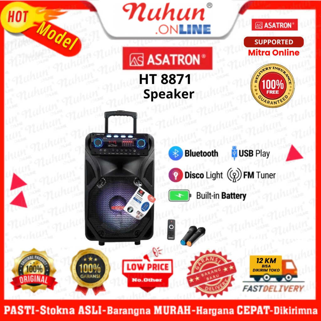Asatron Speaker Aktive  HT 8871 UKM Profesional 12 inch