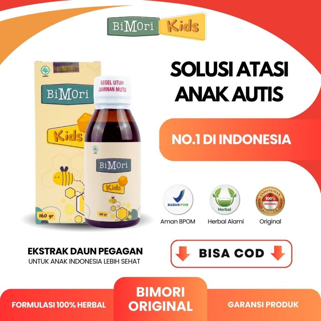 Bimori Kids Vitamin Autis Anak | Obat Anak Terlambat Bicara | Vitamin Dha Omega 3 | Vitamin Otak Ana