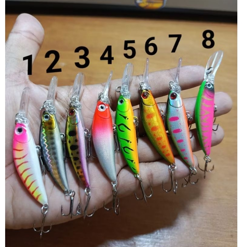 Umpan Minnow 6cm 6gr Sinking Deep Longlips Lure Pancing Casting 1pcs