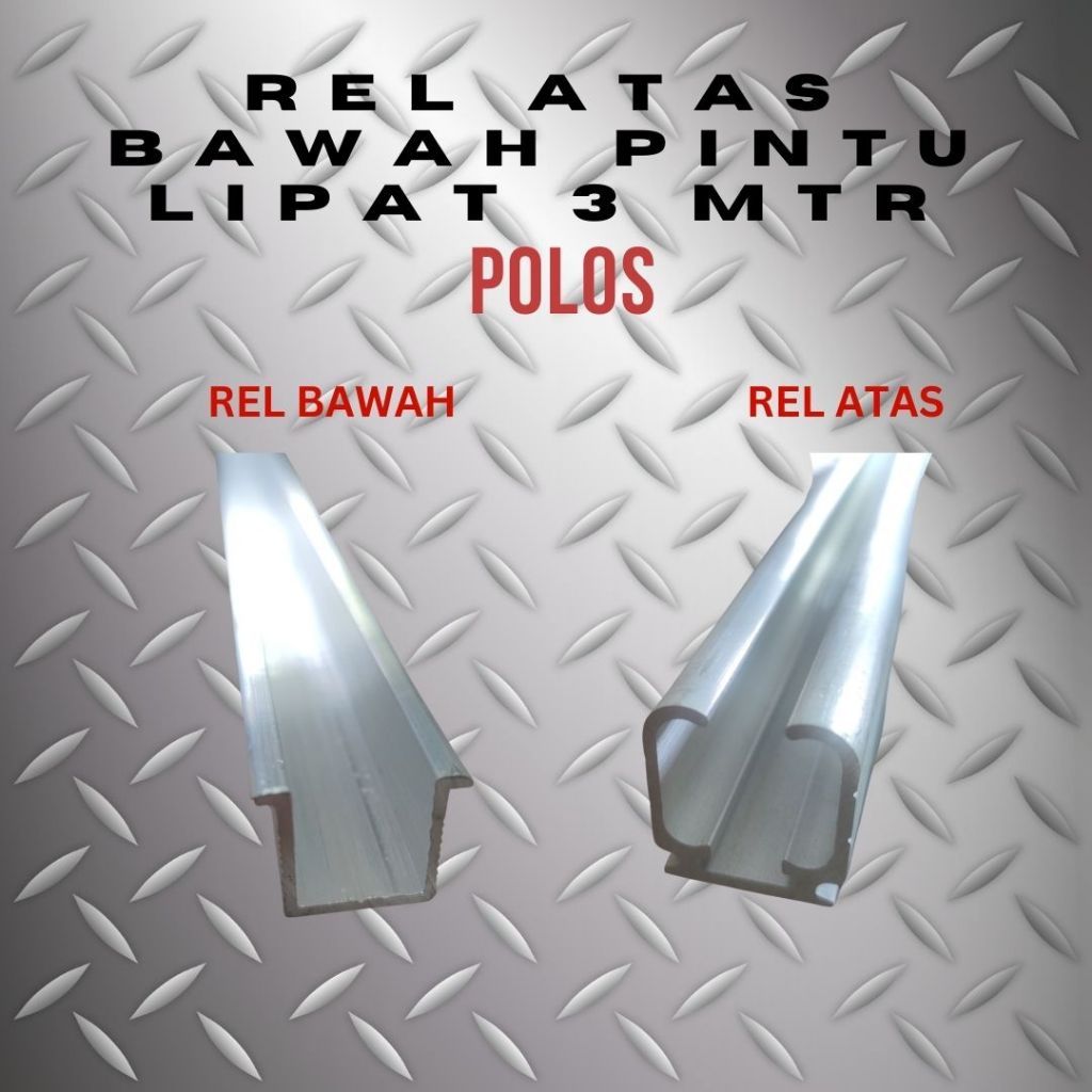 Track Aluminium Rel Atas dan Bawah Pintu Lipat Rail Folding Door 3 Meter 2 meter
