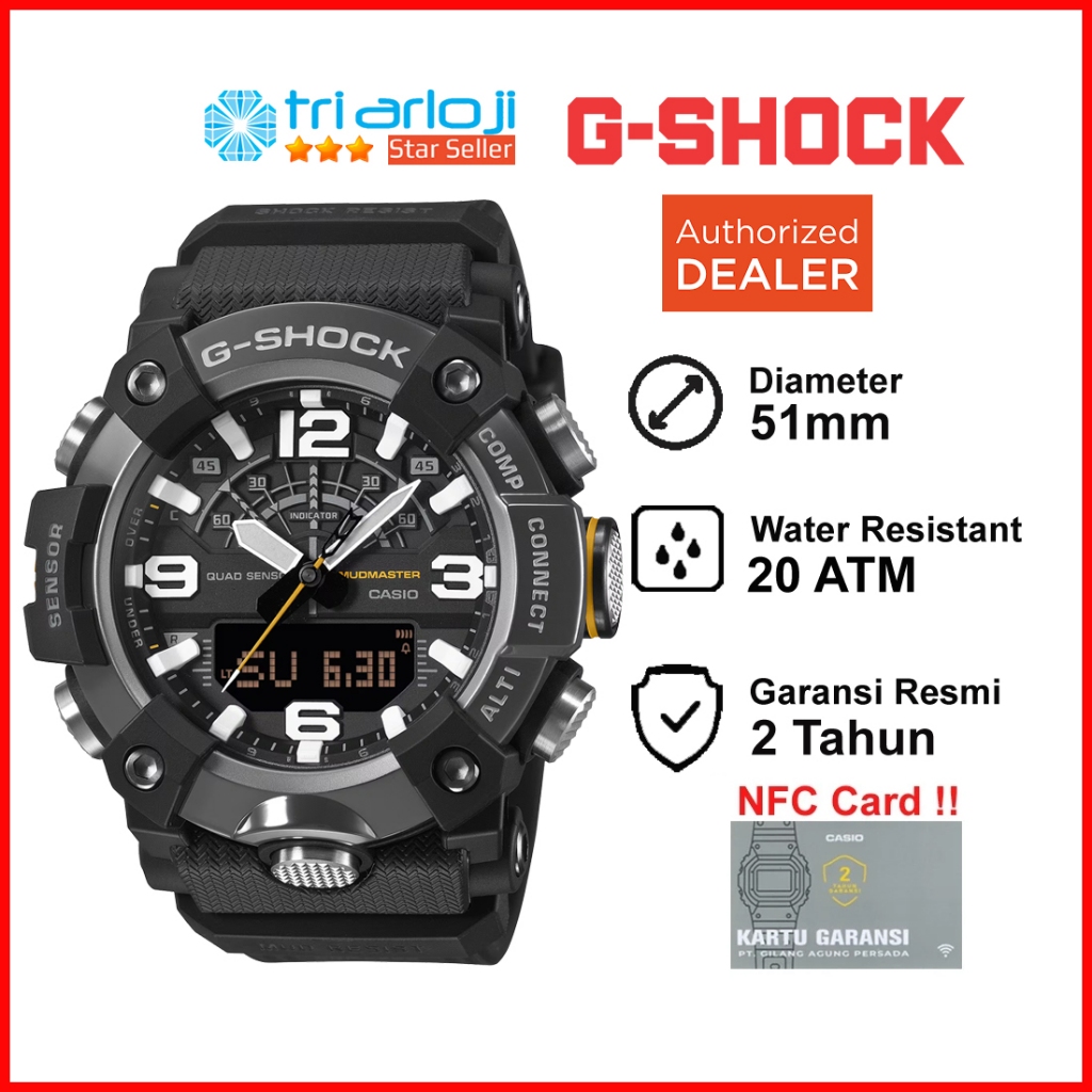Casio G-SHOCK GG-B100XMB-1ADR Jam Tangan Pria MUDMASTER Quad Sensor GSHOCK GG-B100XMB-1A GGB100 GG B