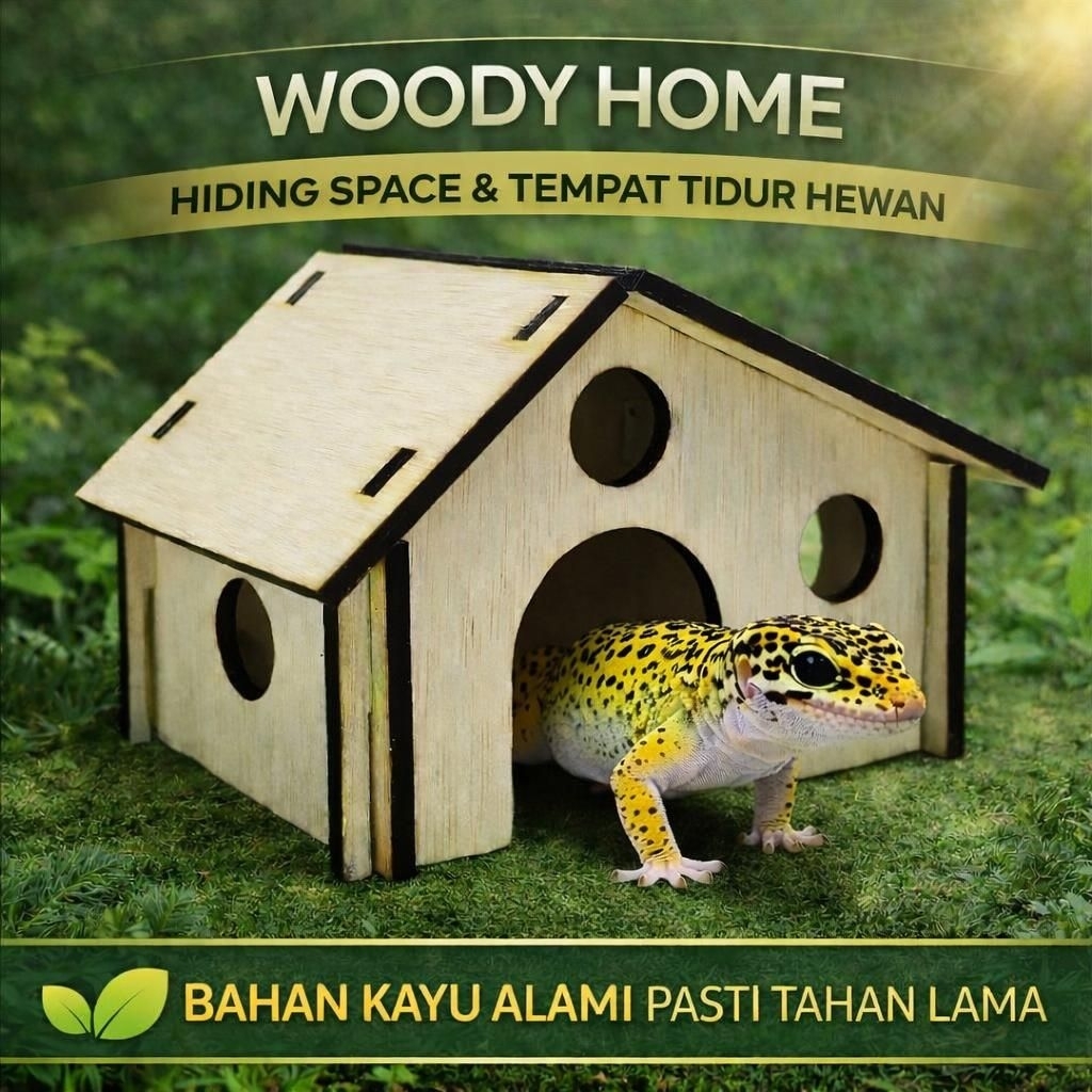 RUMAH BENTO - Rumah Gecko Hiding Cave Gecko Tempat Tidur Gecko Kandang Gecko Tempat Sembunyi Gecko R