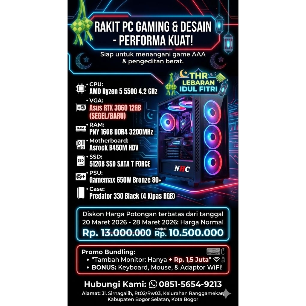 Rakitan PC AMD RYZEN 5 5500