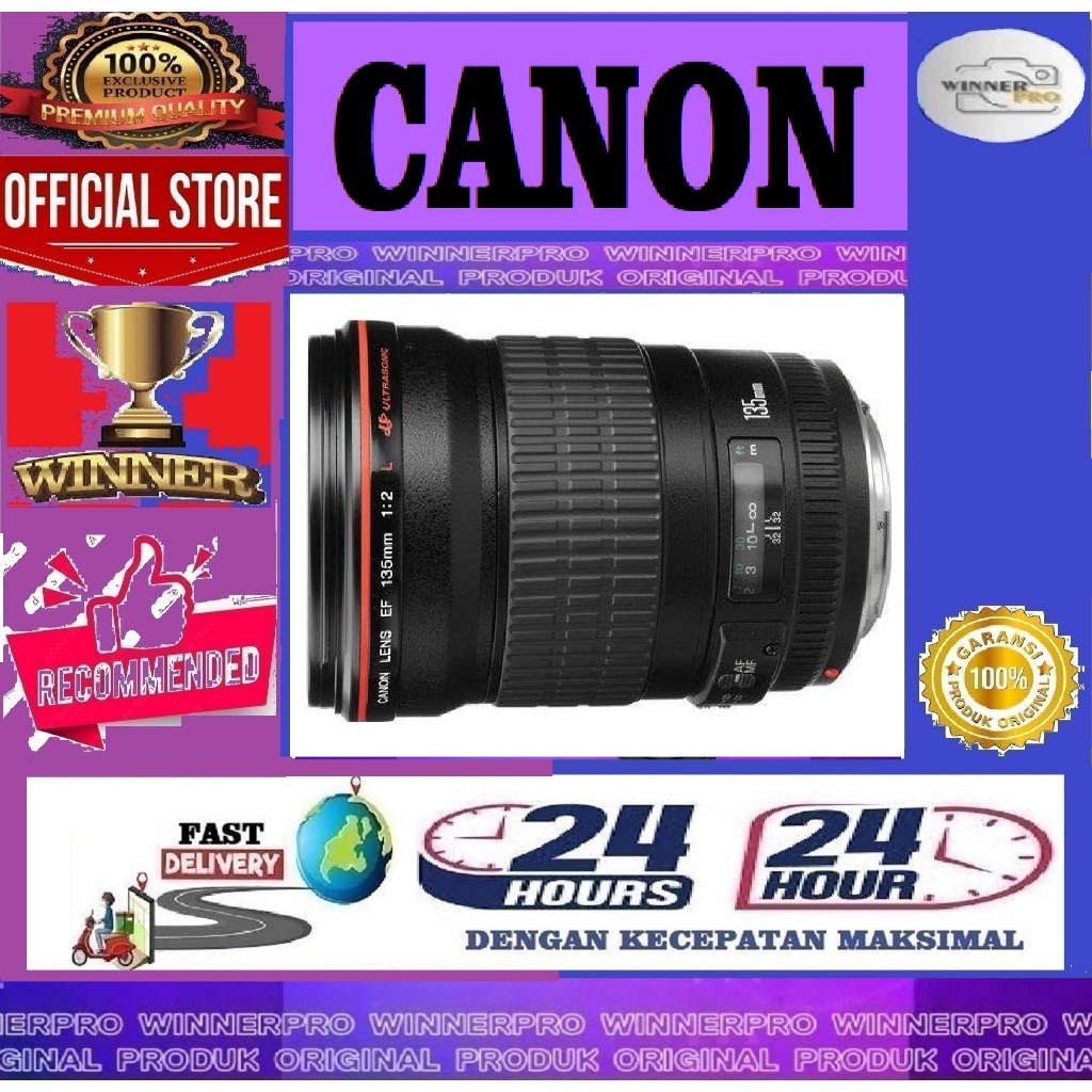 LENSA CANON EF 135mm F2.0 L USM / Canon 135mm F2 L USM