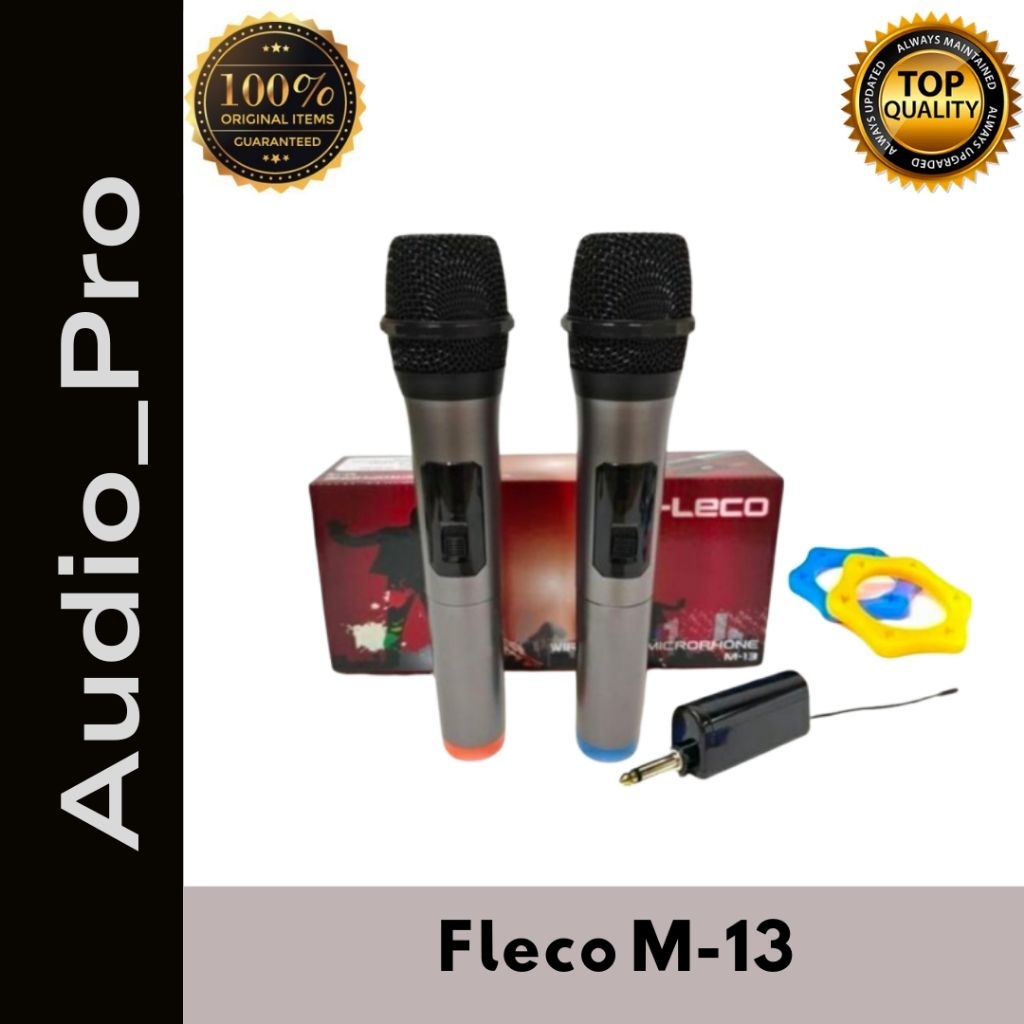 Microphone Profesional Wireless Mic Double FLECO M-13 |Microphone Mic Double Wireless FLECO M13