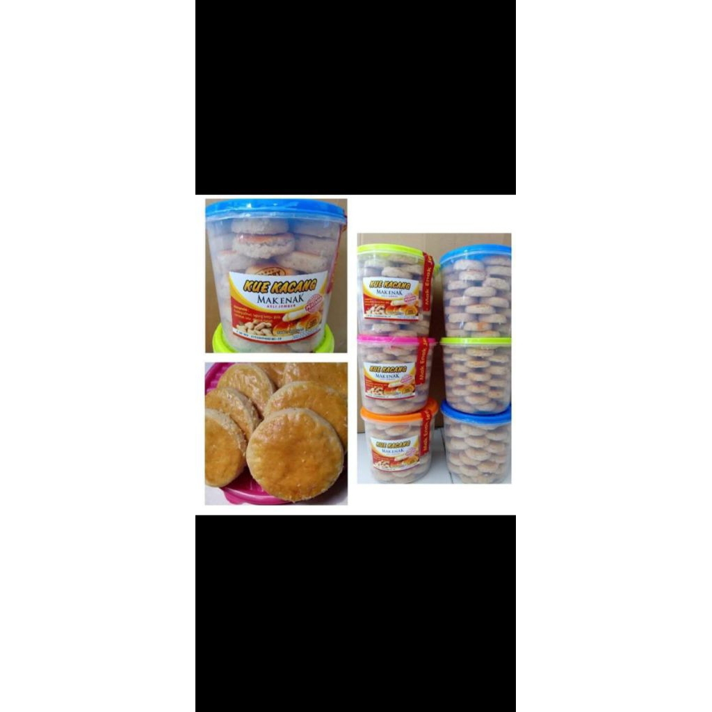 kue kering kacang Mak Enak asli Jember berat 900gr/toples