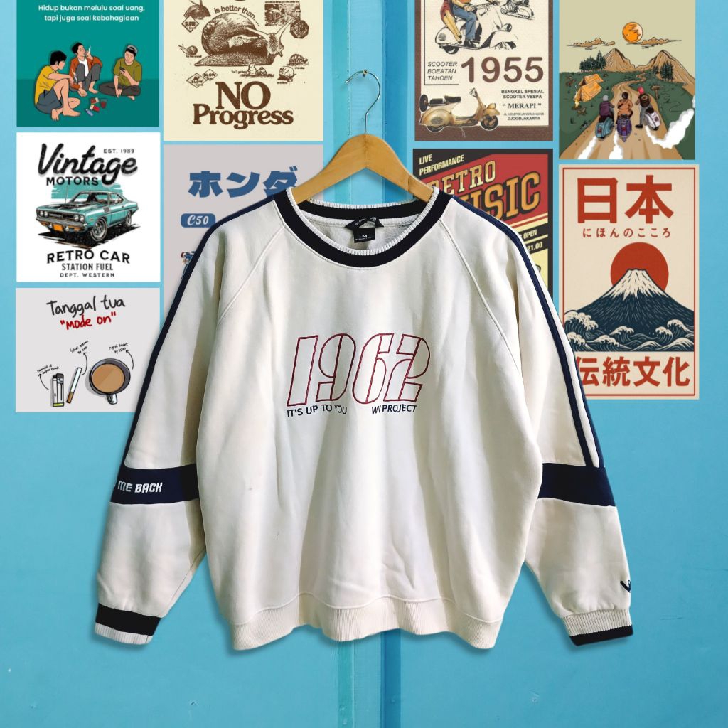 CREWNECK / SWEATER UNISEX WV PROJECT Vintg 1962 CNB0028