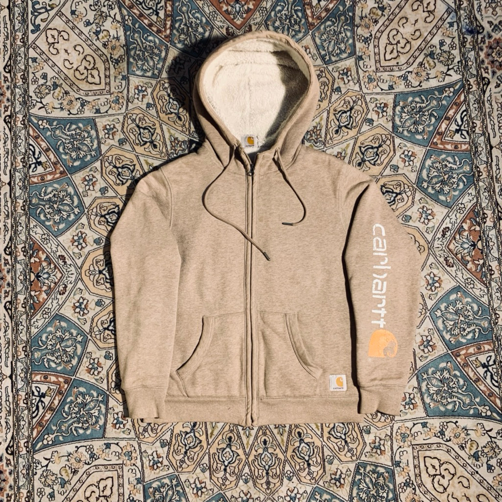 charhartt spell out sherpa hoodie