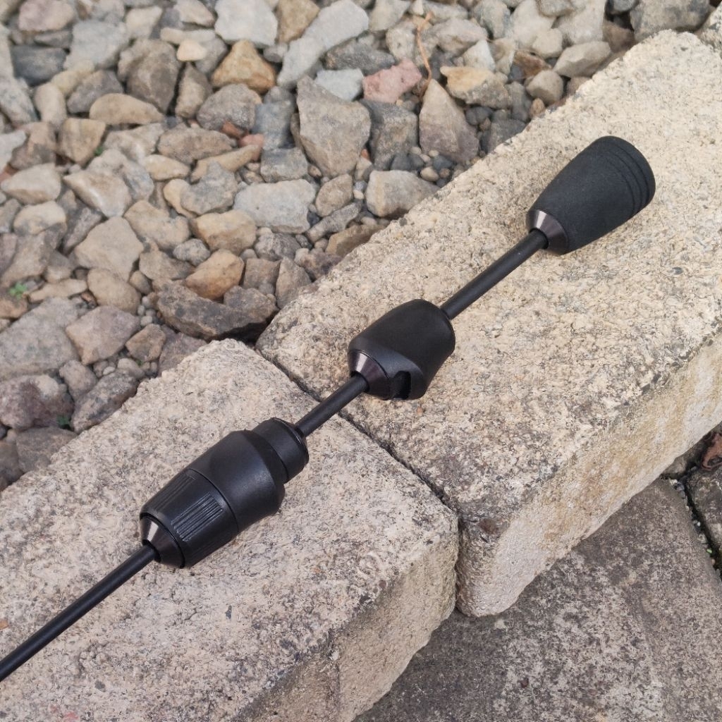 Joran pancing custom skeleton micro casting - Joran spinning full hitam - joran super lentur wader ,