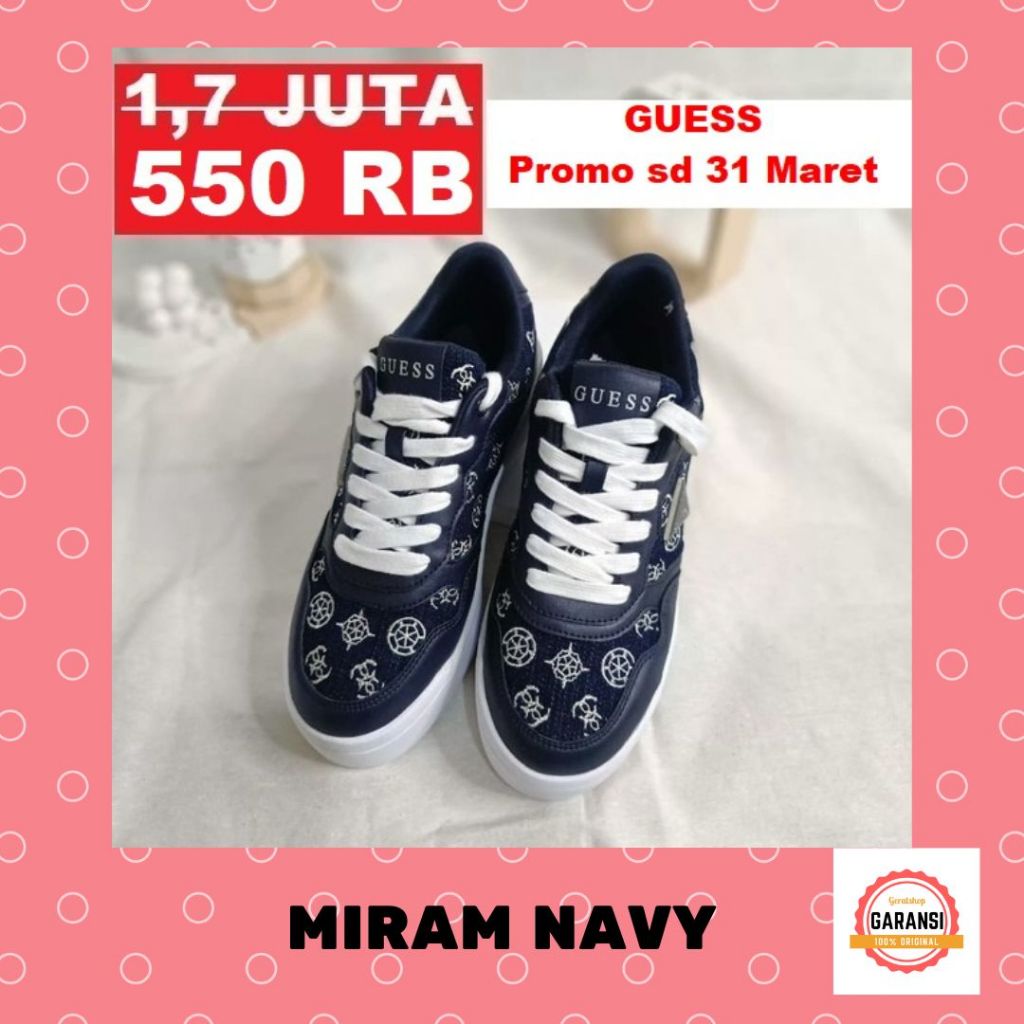Sepatu sneakers wanita seri MIRAM Guess 100% original store