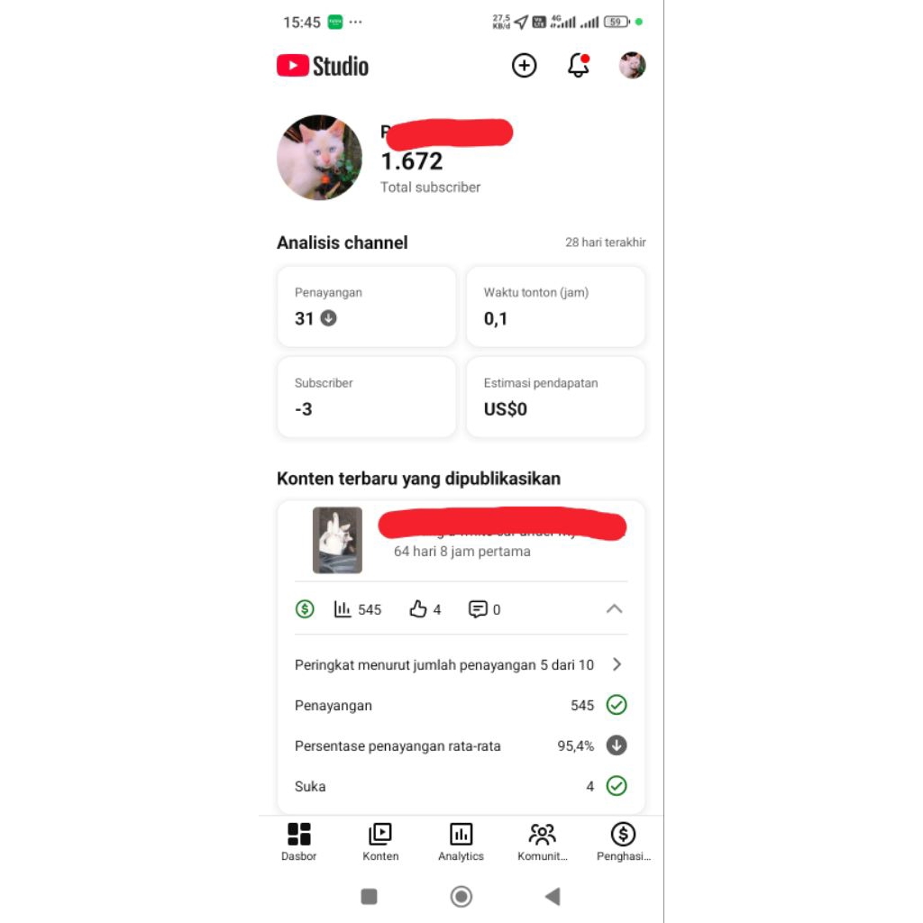 akun youtube monet murah siap tautkan adsense + kopi sultan