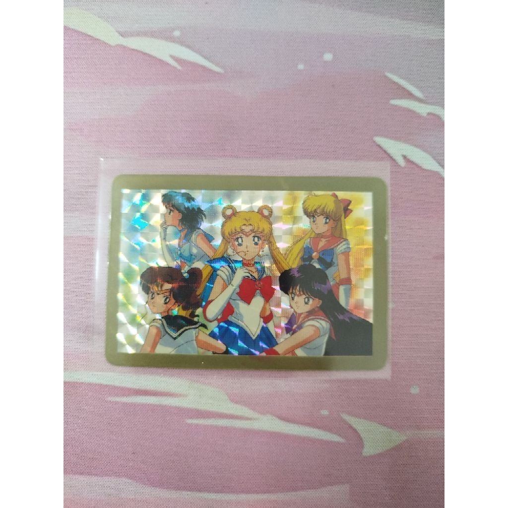 Kartu Hologram Sailor Moon Vintage Anime Card Rare Jadul Collectible